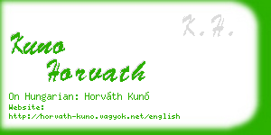 kuno horvath business card